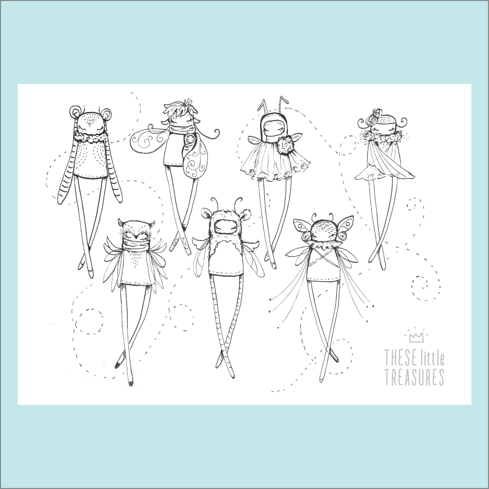 Pixie Dolls Colouring Page – The Wish Pixies Pixie Dolls Colouring Page – The Wish Pixies